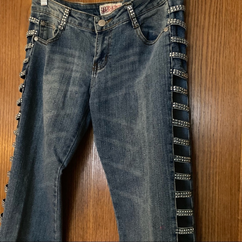 Platinum Plus Rhinestone Jean - Picture 7 of 10